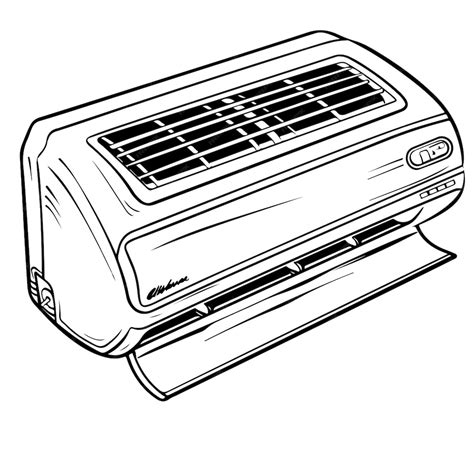 Premium Vector Vector Illustration Outline Of An Air Conditioner