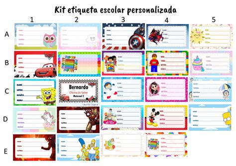 Kit Etiqueta Escolar Personalizada No Elo7 Atelie Jo Artes2 1b08fe4