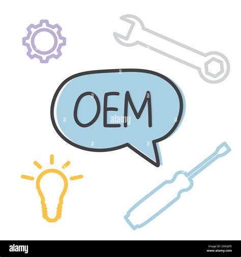 Oem Original Equipment Manufacturer Acronym Concept Vector