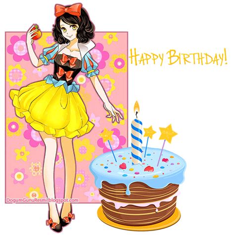 Snow White Birthday Card Dogum Günü Resimleri