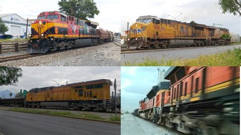 Trenes KCSM KCS FXE UP BNSF En La Linea M 2 UP AC6000 SD70 BNSF