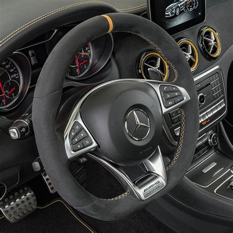 Mercedes Benz Amg Edition Performance Steering Wheel Yellow Night