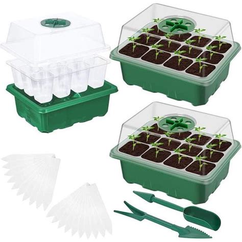 Lot De Bac Semis Mini Serre Pour Plantes Kit De D Marrage Pour