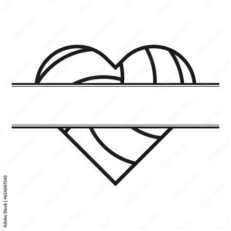 Volleyball Monogram Silhouette Volleyball Monogram Vector Volleyball