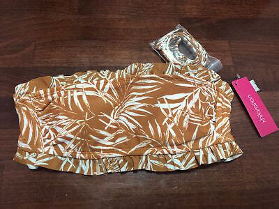 Xhilaration Juniors Floral Convertible Strapless Padded Bikini Top Sz