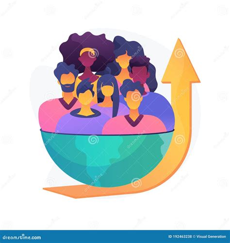 Population Growth Neon Light Concept Icon World Human Overpopulation