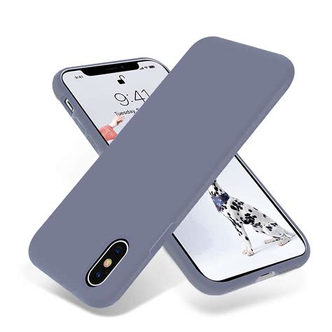 Silicone case iPhone X / Xs (lavendel grijs) - Phone-Factory