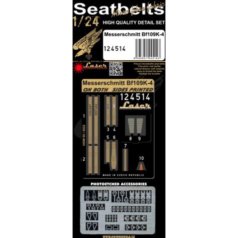 Hgw Seatbelts For Bf K Pre Cut Laser Accessories For