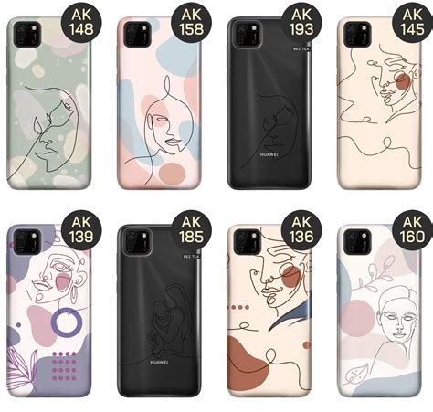 Etui Do Huawei Y P Wzory Continuous Line Art Kreska Linie Obudowa