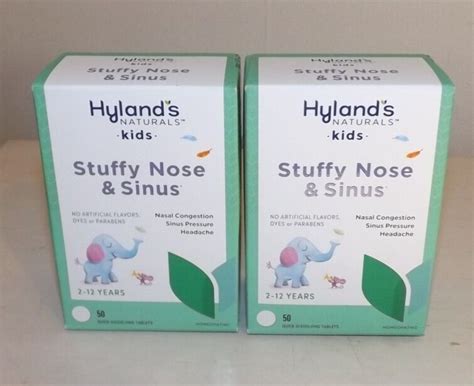 2 Hylands Stuffy Nose And Sinus 50 Quick Dissolving Tablets Age 2 12 Exp