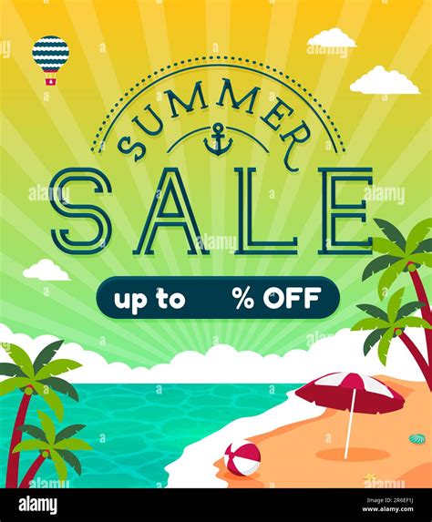 Summer Sale Vector Banner Illustration Stock Vector Image And Art Alamy