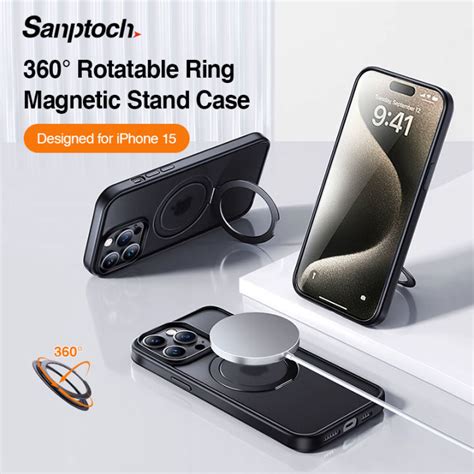 Sanptoch Rotatable Ring Stand Case For Iphone Pro Max