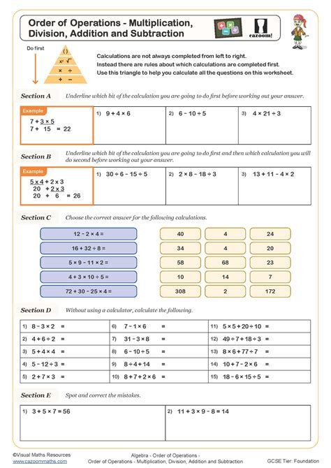 Free Addition Subtraction Multiplication And Division Worksheet For Grade 2 Download Free