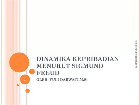 Dinamika Kepribadian Menurut Sigmund Freud Ppt