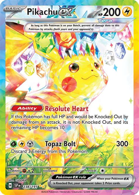 Pikachu Ex 238191 Surging Sparks Scarlet And Violet Pokemon