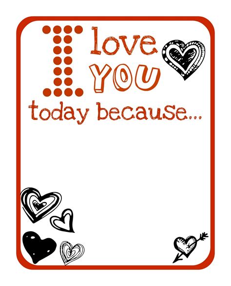 Printable I Love You