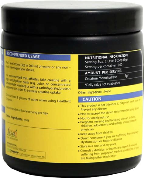 Buy Healthvit Fitness Creamax Creapure German 300 Grams Powder Unflavored Online And Get Upto