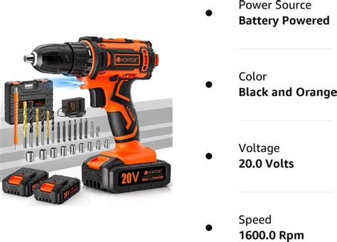 V VONTOX 20V Cordless Drill Set Review BUILD WIRE