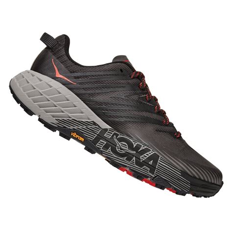 Speedgoat 4 Wide Mens High Cushioning Low Drop 4mm Trail Running Shoes Dark Gull Grey