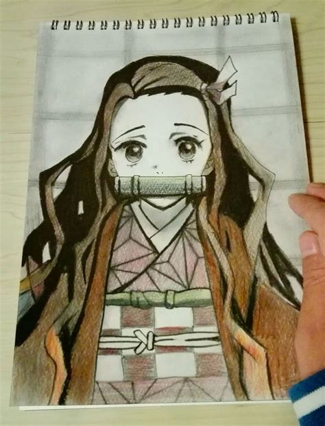 Nezuko Pencil Drawings By Akihito Nishimura