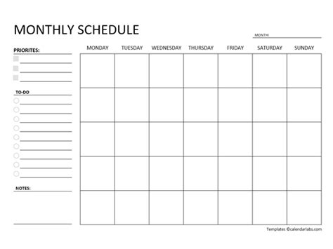 FREE Schedule Template | Customizable and Printable - Worksheets Library