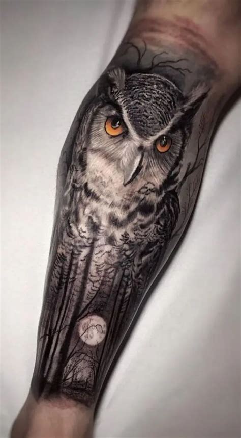 Owl Tattoo Arm Men