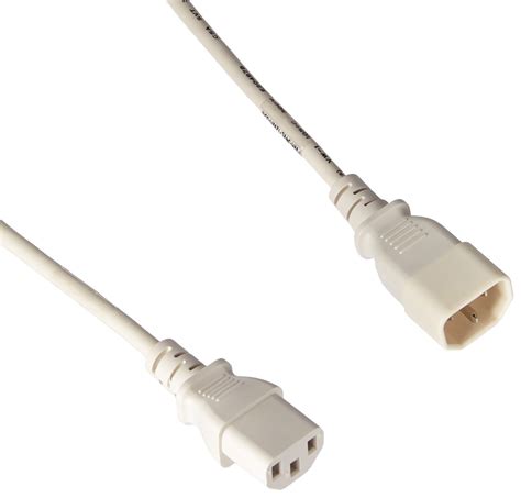 C2G Power Cord Short Extension Cord Power Extension Cord 18 AWG White 4 ...