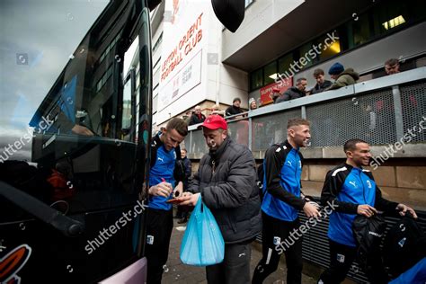 Barrow Afc Squad Arrives Matchroom Stadium Editorial Stock Photo ...