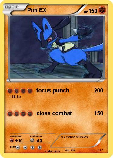 Pokémon Pim EX focus punch My Pokemon Card