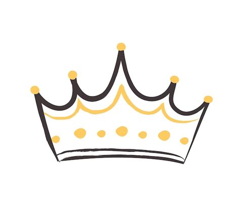 Premium Vector | Crown doodle icon