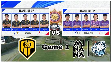 Ap Bren Vs Minana Evos Game Mpl Ph Filipino Season Week