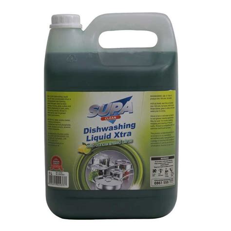 Supa Clean Dishwashing Liquid Xtra With Citrus Biodegradable 5 Litre