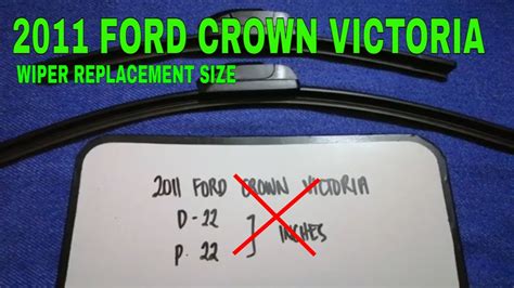 🚗 🚕 2011 Ford Crown Victoria Wiper Blade Replacement Size 🔴 Youtube