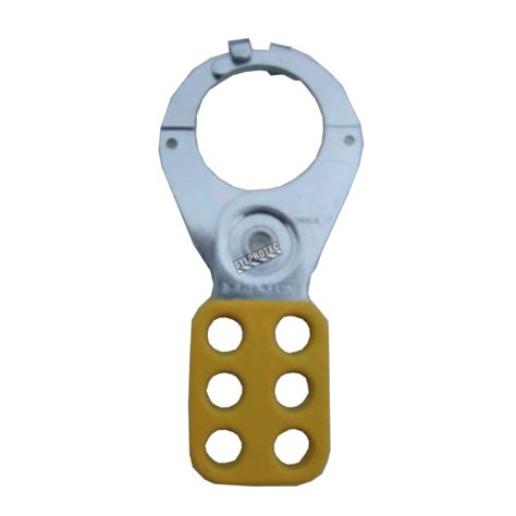 Metal Lockout Hasp Yellow With In Diameter Jaw Opening