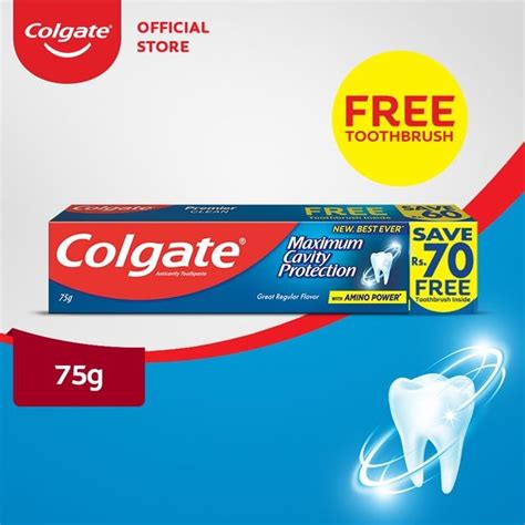 Colgate Maximum Cavity Protection Toothpaste 75g Brush Pack Price In