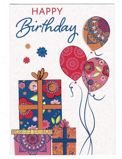 Happy Birthday General Female Birthday Card With Glitter T And