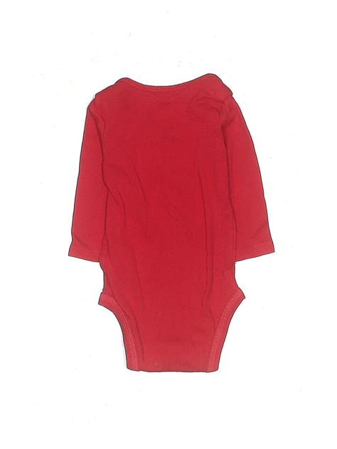 Just One You Made By Carter S Girls Red Long Sleeve Bodysuit 3 Months