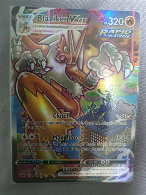 Pokemon Blaziken Vmax Chilling Reign Holo Secret Rare Card