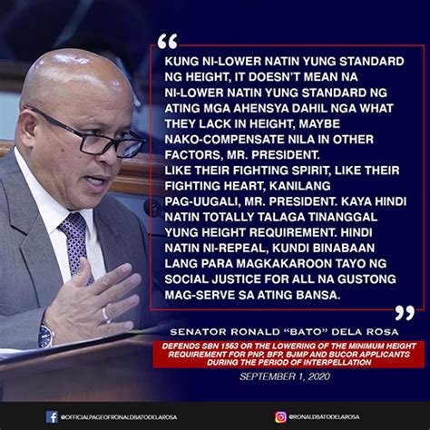 Senator Ronald Bato Dela Rosa Defends Sbn 1563