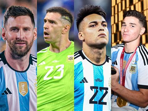 Messi Dibu Martínez Julián Álvarez y Lautaro Martínez fueron