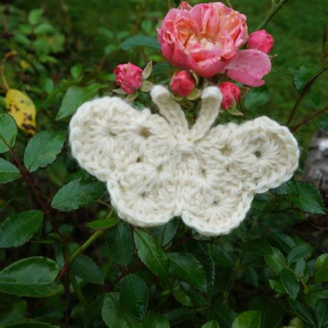 Crochet Butterfly Brooch Etsy