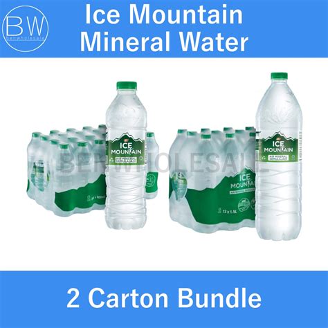 Ice Mountain Mineral Water 2 Carton Bundle 24 X 600ml 12 X 1 5L