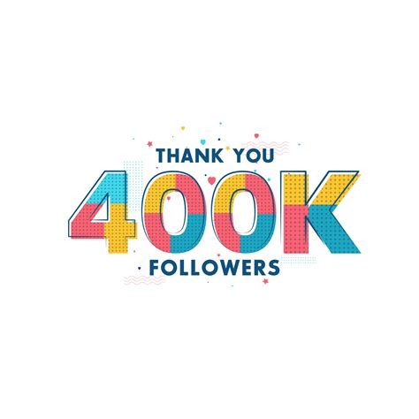 Thank You 400k Followers Celebration Greeting Card For 400000 Social