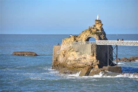 Biarritz France Jan Rocher De La Vierge Vierge Rock Et Le