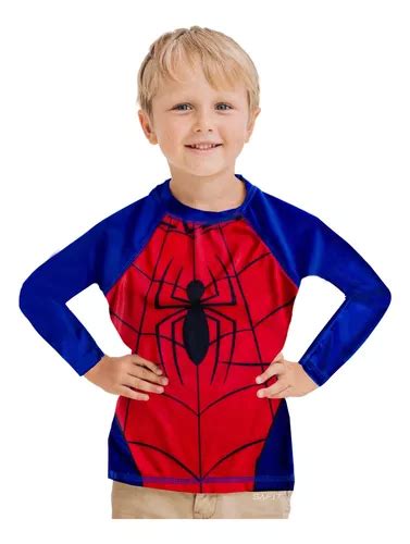 Remera Spiderman Proteccion Solar Ni O Filtro Uv Certificada Mercadolibre