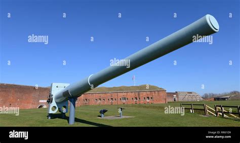 Large Naval Gun On Display At Fort Nelson Royal Armouries Museum