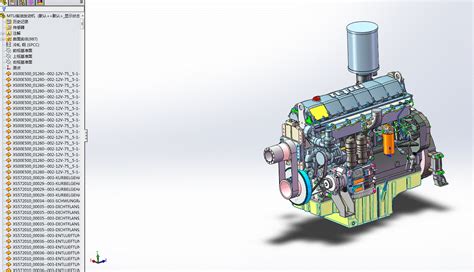 Mtu柴油发动机（sw设计）3d模型zip知享网