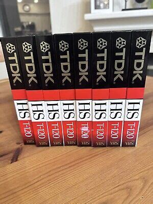 TDK Super Avilyn VHS HS T 120 Video Cassette Tape Sealed Set Of 8 New