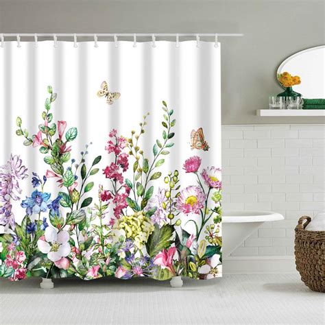 Natural Landscape Colorful Shower Curtains Deco For Bathroom Waterproof