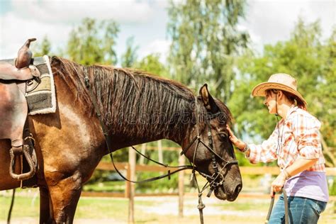 Western Cowgirl Woman With Horse. Sport Activity Stock Photo - Image of riding, western: 59148372